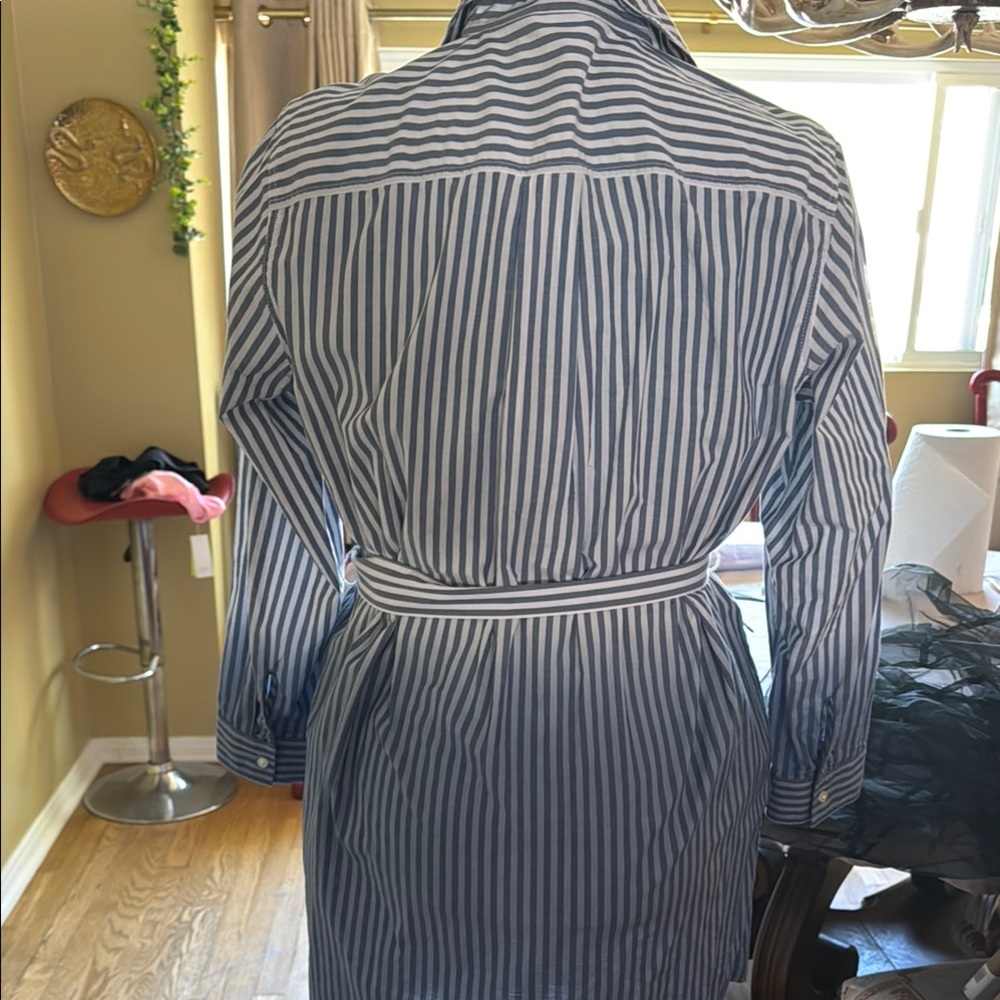 Ombré Striped Shirt Dress - Picture 4 of 8